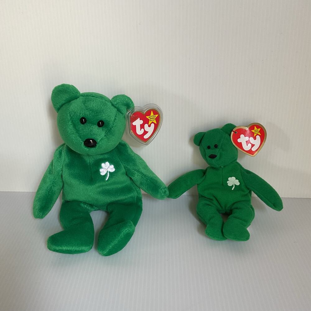 Ty Beanie Baby Glory the Bear 1997 + Mini Bear USA Patriotic Star Lot